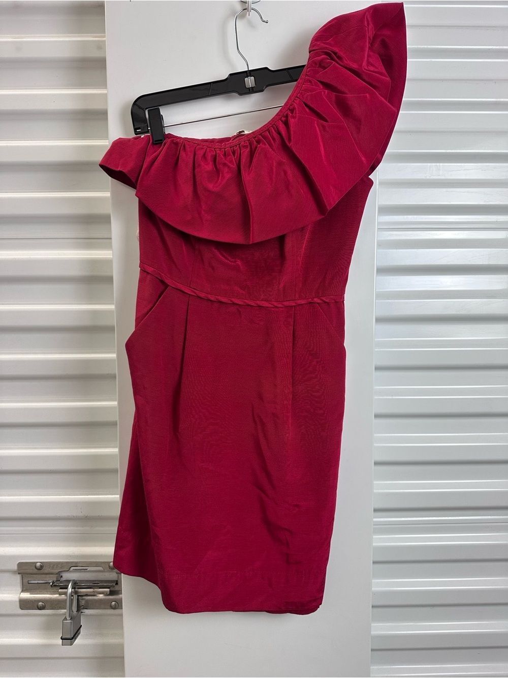 SHOSHANNA One-Shoulder Ruffle Cocktail Dress